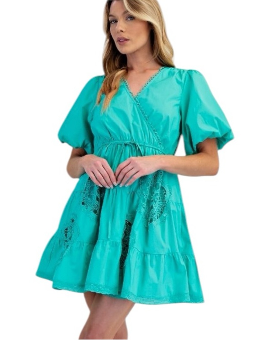 0150:  EASEL NWT DRESS ATLANTIS GREEN (H27)